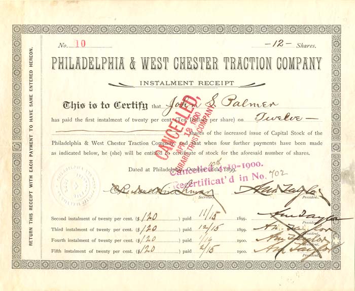 Philadelphia and West Chester Traction Co.